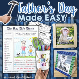 Happy Fathers Day Questionnaire: About Dad Survey Card, Craft, Grandpa Activity