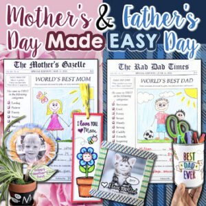 Mothers Day Questionnaire Card & Fathers Day Newspaper: Grandparents Day Craft