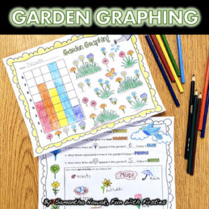 Spring Garden Graphing worksheets: bar graph data management activity math tub