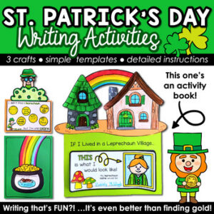 St Patricks Day Crafts Activities, Leprechaun House, Rainbow Pot of Gold Writing