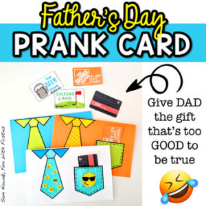 FREE Father's Day Card | a funny little prank with gift cards that dad will love
