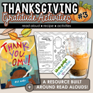 FREE Thank You Omu Activity & Thanksgiving Pumpkin Pie in a Cup Coloring Page