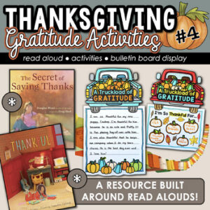 Thankful Book Gratitude Activities & NO PREP Fall Thanksgiving Read Aloud Craft