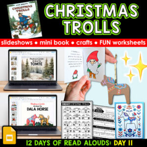 Jan Brett Christmas Trolls: Sweden Craft Ornament Template & No Prep Activities
