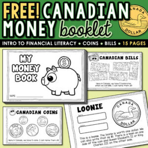 FREE Canadian Money Worksheets Coins & Bills Financial Literacy Booklet Activity