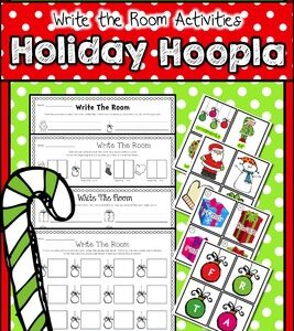 Holiday Hoopla: Christmas Write the Room Literacy Centers