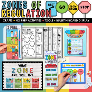 Zones of Regulation Activities, Check In, Craft, Coping Skills Strategies Poster