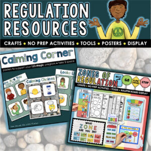 Zones of Regulation Activities, Crafts & Calming Corner Posters for 1 2 3 Magic