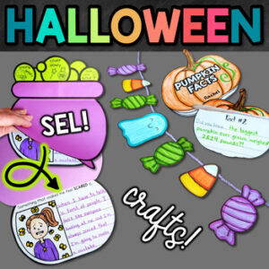 Facing & Overcoming Fears SEL Witch's Cauldron Template, Halloween Pumpkin Craft