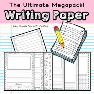 FREE Writing Paper: Dotted, Lined, Graph, Draw, Checklist Rubric, Boxes, Draft