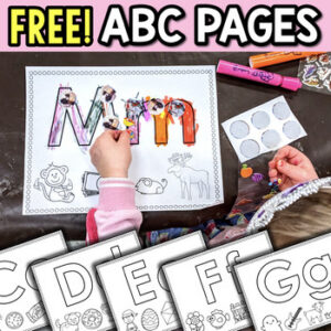 FREE Alphabet Coloring Pages Initial Beginning Letter Sound Picture ABC Practice