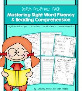 Mastering Sight Word Fluency & Reading Comprehension: Dolch Pre-Primer