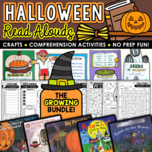 Halloween Read Aloud Activities & Crafts BUNDLE! Pete the Cat, Room on the Broom