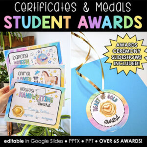 Editable End of the Year Awards | Certificates & Medals | Student Awards