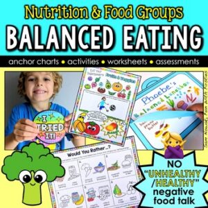 Healthy Eating Unit: Health Activities, Craft, Food Groups, Nutrition Worksheets