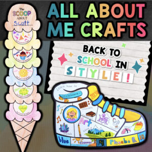 Back to School ALL ABOUT ME Middle School Craft & Favorite Things Bulletin Board