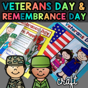 Thank You Veterans Day Craft Writing Template, Remembrance Day Canada Poppy Poem