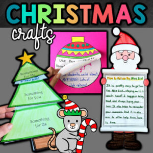 Christmas Craftivity, Ornament Template, Santa Craft, December Writing Activity