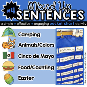 Pocket Chart Literacy Centre Activities: Easter, Colors, Cinco De Mayo, etc.