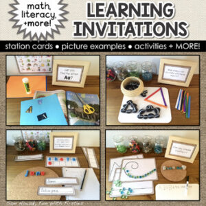 Learning Invitations: Full Day Kindergarten, Early Learning, Montessori, Reggio