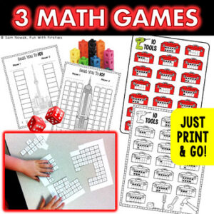 FREE Math Games! 100 Day Hundreds Chart Puzzle, Ten Frames, Counting, Subitizing