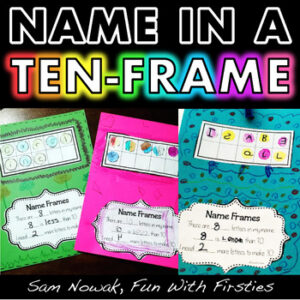 FREE Name in a Ten Frame Craft: Back to School 10 Frames Counting Math Activity