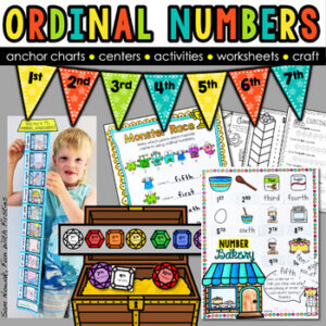 Ordinal Numbers Worksheets to 10 Unit Kindergarten 1st to 10th Anchor Chart