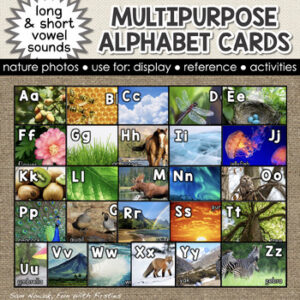 Nature-Inspired Alphabet Reference Cards (for wall display or interactive use!)