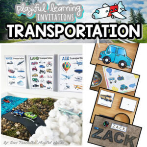 TRANSPORTATION Playful Learning Invitations: Homeschool, Montessori, Reggio