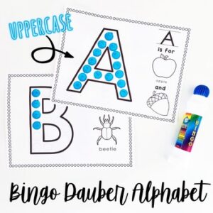 UPPERCASE Letters Bingo Dauber Alphabet Printables: FUN Dot Markers Worksheets