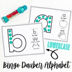 LOWERCASE Letters Bingo Dauber Alphabet Printables: FUN Dot Markers Worksheets