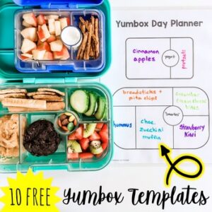 YumBox Lunch Prep & Planning Templates: Daily & Weekly