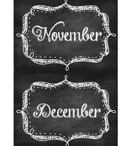 Monthly Chalkboard Storage Labels: organize center activities, units, and more!