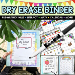 Dry Erase Morning Work Binder Activities for Kindergarten or Special Education