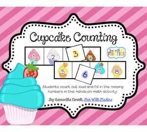 Cupcake Counting; number order and recognition math center